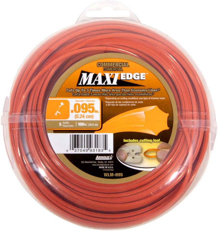 Arnold Maxi Edge .095-Inch x 100-Foot Commercial Trimmer Line