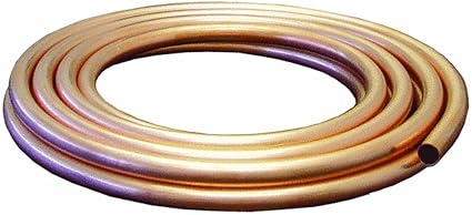 Streamline Copper Tubing, 1/4"OD, 10 ft L, General-Purpose, Coil