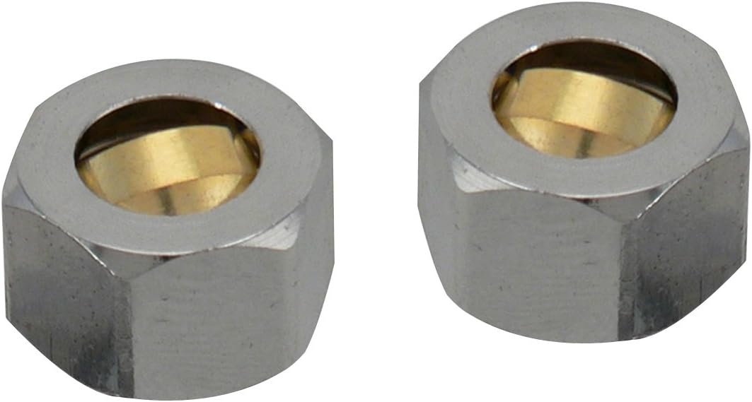 Plumb Pak PP81PC Compression Nut with Ring, 3/8 in Od, Chrome Plated, Color