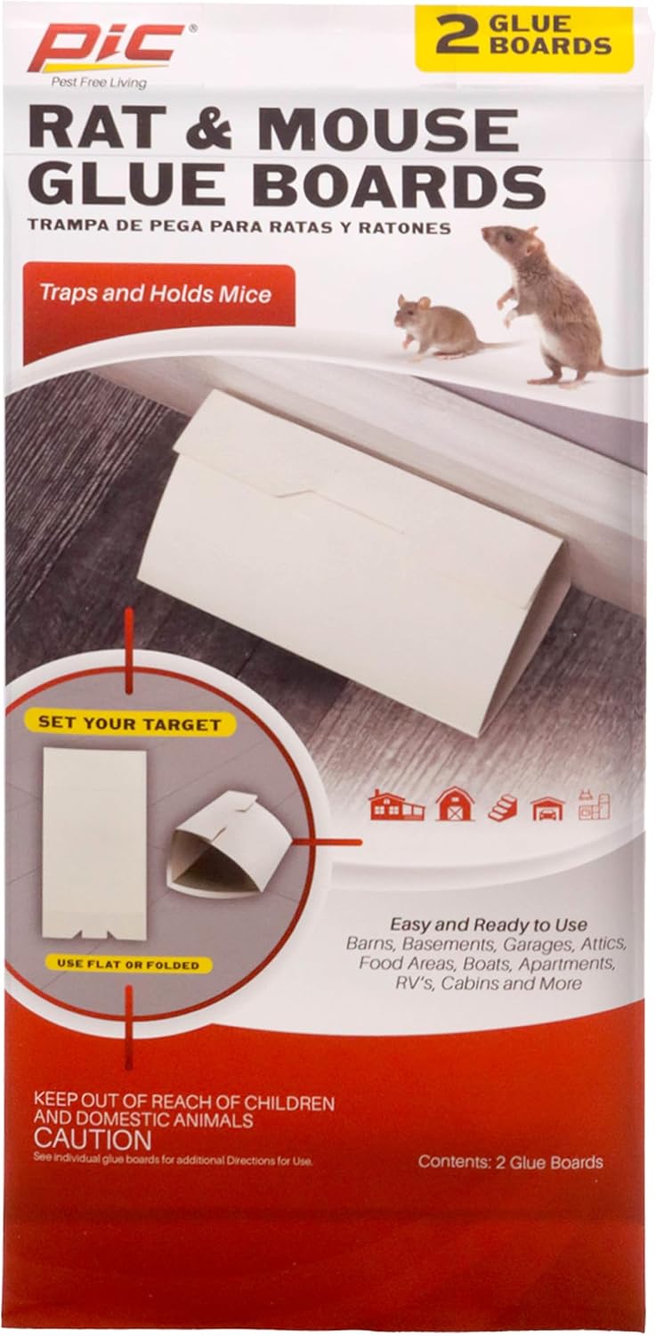 Pic Professional-Strength Rat & Mouse Glue Boards (2 Pack)