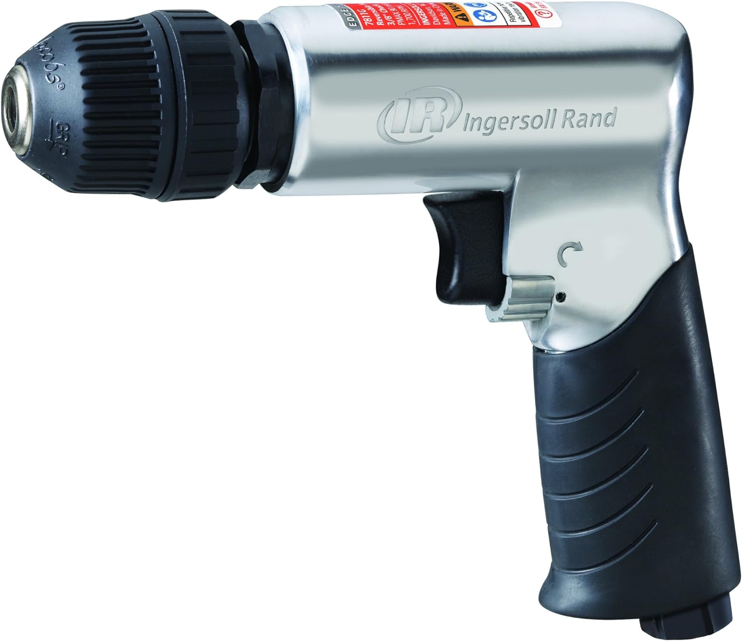 Ingersoll Rand 7811G Air Drill, 3/8 in Chuck, Keyless Chuck, 1/4 in Air Inlet