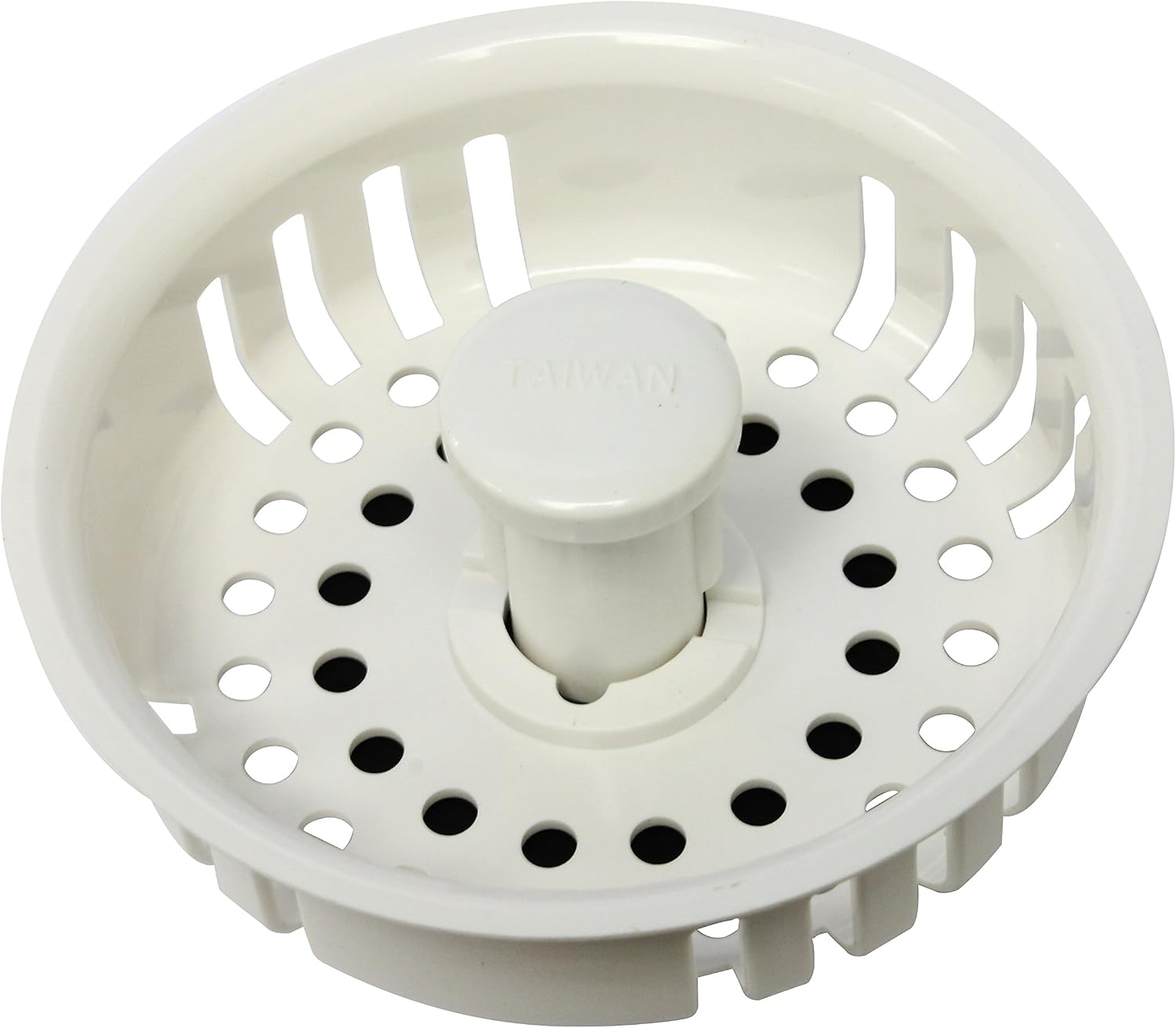 Plumb Pak PP820-26 Replacement Sink Basket Strainer With Adjustable Post, Plastic, White