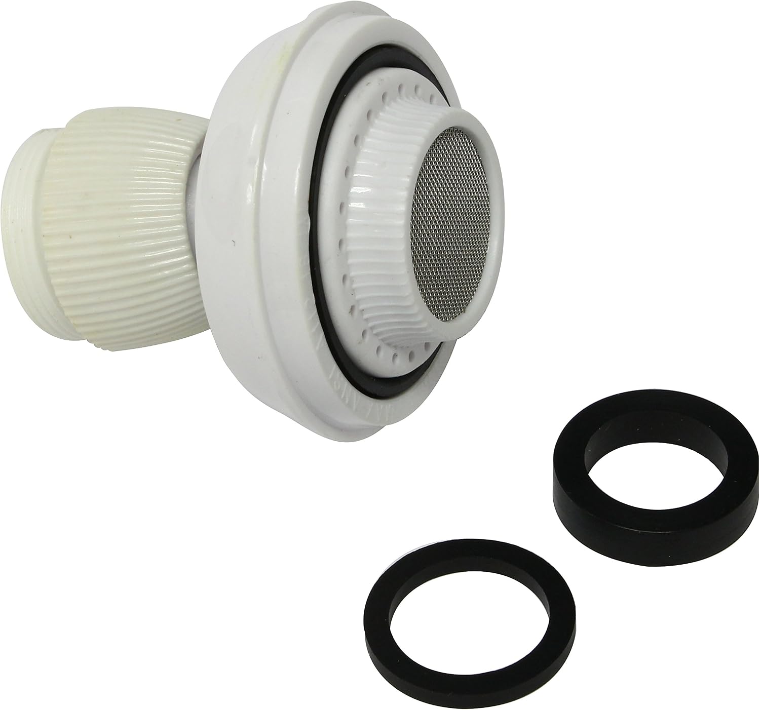 Plumb Pak PP800-5 Dual Threaded Faucet Aerator, 5/16-27 Male X 55/64-27 Female, Swivel Spray Stream, White
