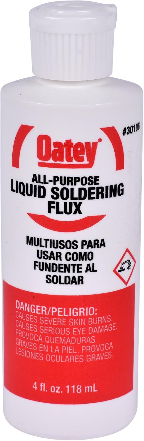 Oatey 30106 Soldering Liquid Flux, 4 Oz, No 11, 4-Ounce, Yellow
