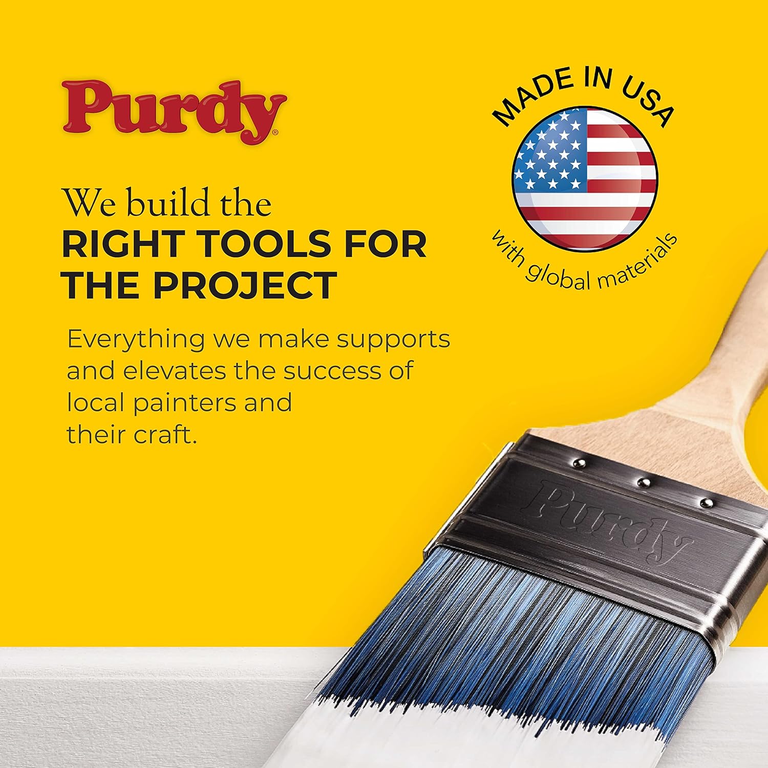 Purdy 144116030 Black Bristle Extra Oregon Paint Brush, 3 in.