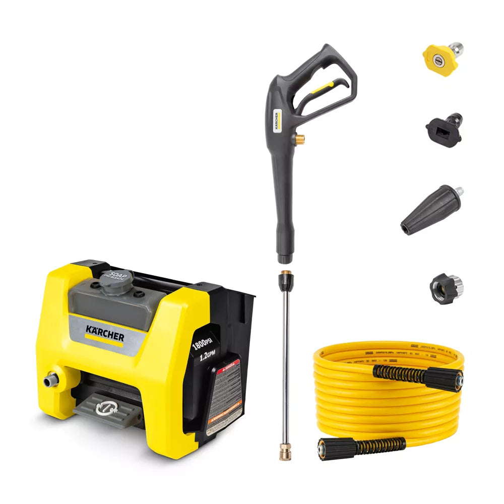 Karcher K1800PS CUBE Electric Pressure Washer, 1800 PSI, 1.2 GPM, CETA Certified