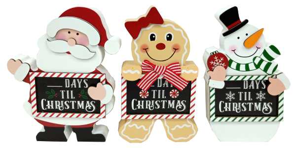 Sheerlund Products Gingerbread Man Sign Countdown Til Christmas -- HW25007