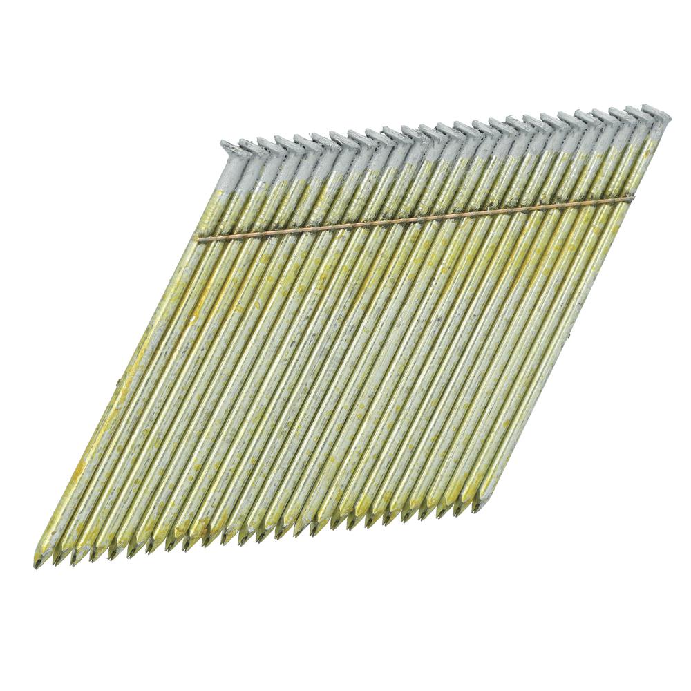 Bostitch® 3-1/4" x .120 28° Wire Hot-Dipped Galvanized Smooth Shank Full-Round Framing Nails - 2,000 Count -- S12DGAL-FH