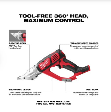Milwaukee M18™ 18 Gauge Double Cut Shear (Tool Only) 2635-20