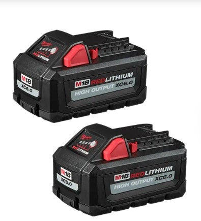 Milwaukee M18™ REDLITHIUM™ HIGH OUTPUT™ XC6.0 Battery Pack (2 Pk) 48-11-1862