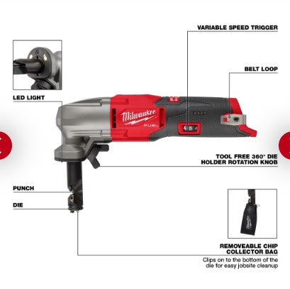 Milwaukee M12 FUEL™ 16 Gauge Variable Speed Nibbler 2476-20