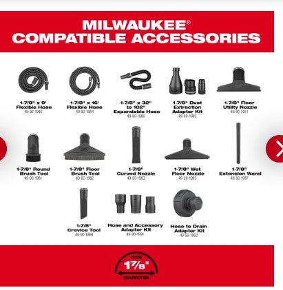 Milwaukee M18 FUEL™ 9 Gallon Dual-Battery Wet/Dry Vacuum 0920-20