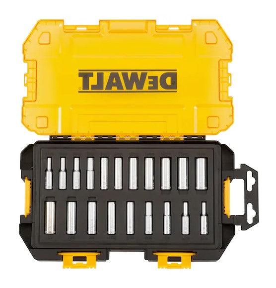 Dewalt 20 Piece 1/4 in Drive Deep Combination Socket Set -- DWMT73811