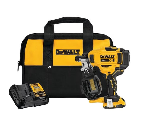 Dewalt 20V MAX* 15° Cordless Coil Roofing Nailer Kit -- DCN45RND1
