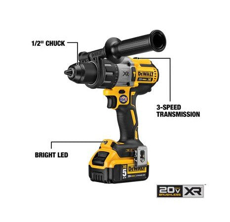 Dewalt 20V MAX* XR® Cordless Brushless Hammer Drill and Impact Driver Combo Kit -- DCK299P2