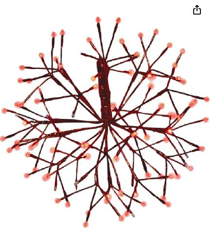 Holiday Bright Lights 16" LED Shimmering Sphere -- RED