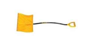 True Temper 1603400 Snow Shovel, 18 in W Blade, 14-1/2 in L Blade, Combo Blade, Plastic Blade, Steel Handle, 54 in OAL