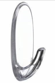 Command™ Hooks 17091CLR-C, Clear, Medium, 2 Hooks/4 Strips/Pack