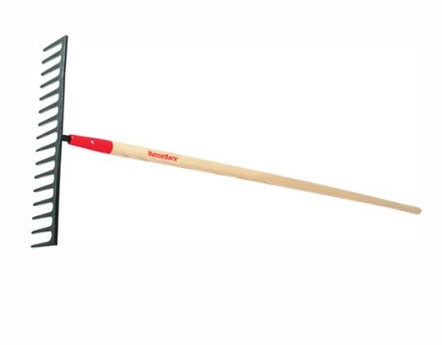 Razor-Back 63122 Road Rake, 4 in L Head, 18-1/2 in W Head, 16-Tine, Steel Tine, Steel Head, 66-1/4 in L Tine