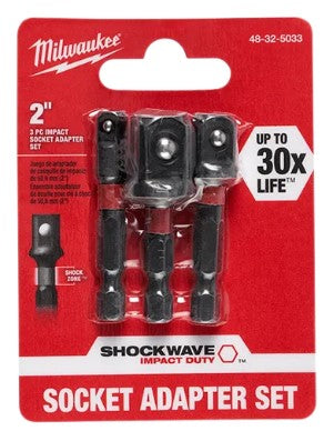 Milwaukee SHOCKWAVE™ 3PC Impact Socket Adapter Set -- 48-32-5033