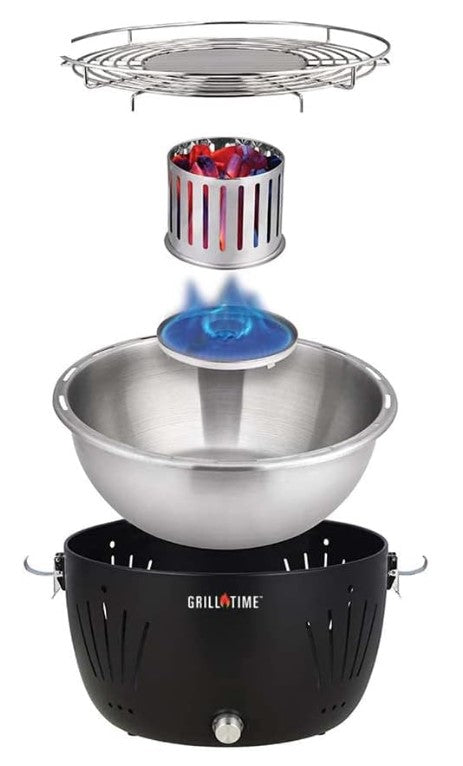 Grill Time Tailgater GTX Portable Charcoal Grill Starter Pack - Gray - UPG-G-18