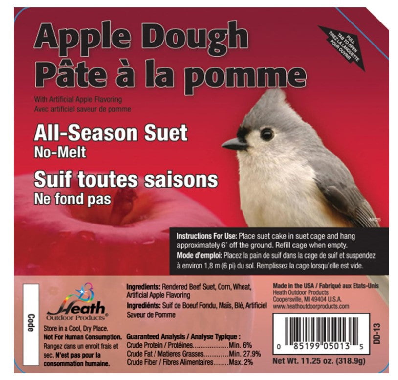 Heath Outdoor Products DD-13 Apple Dough Suet Cake
