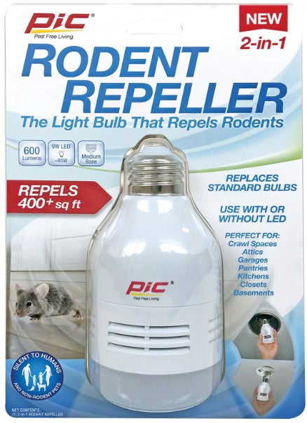 PIC LED-RR Rodent Repeller Bulb, 9 W, Led Lamp, 550 Lumens
