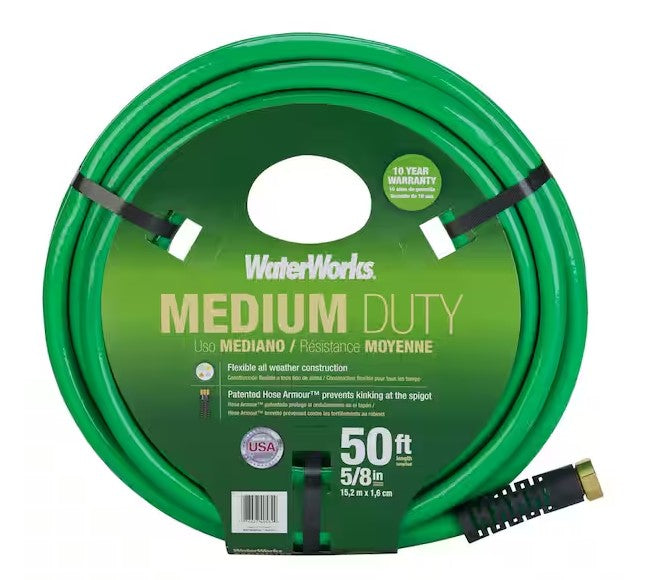 WaterWorks WeatherFlex 5/8 in. x 50 ft. Medium Duty Garden Hose