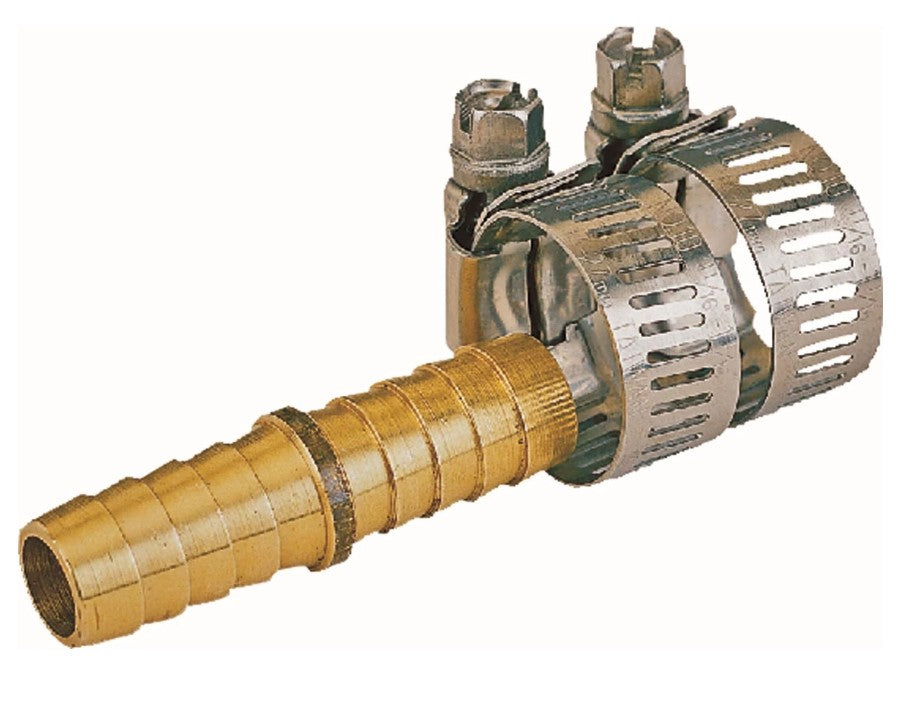 Landscapers Select GB91053L Hose Mender with Clamps, 1/2 in, Male, Brass, Brass and Silver - 730-7283