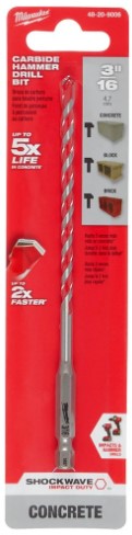 Milwaukee Carbide Hammer Drill Bits