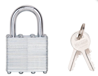 ProSource 1-1/2 Inch Laminated Steel Padlock With Hardened Steel Shackle