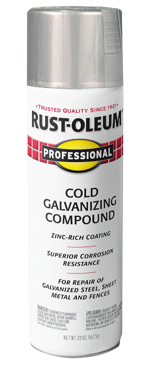 Rust-Oleum 7585838 Cold Gray Professional Galvanizing Compound Spray, 20 Oz