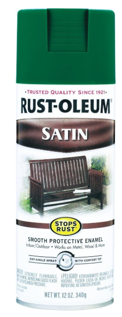 Rust-Oleum Stops Rust Satin Hunter Green Spray Paint 12 oz.