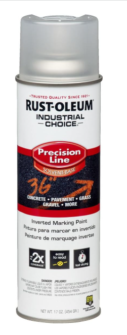 Rust-Oleum 1601838 M1600 System Solvent-Based Precision-Line Inverted Marking Paint Clear