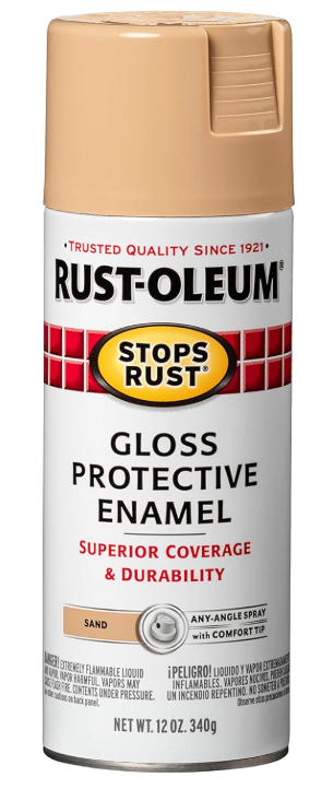 Rust-Oleum 7771830 Stops Rust Spray Paint, 12 oz, Gloss Sand