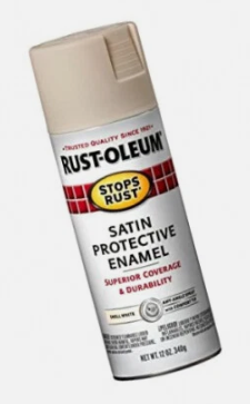 Rust-Oleum 7793830 Stops Rust Spray Paint, 12 oz, Satin Shell White