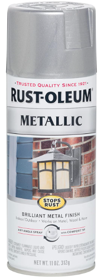 Rust-Oleum 7271830 Stops Rust Metallic Spray Paint, 11 oz, Silver