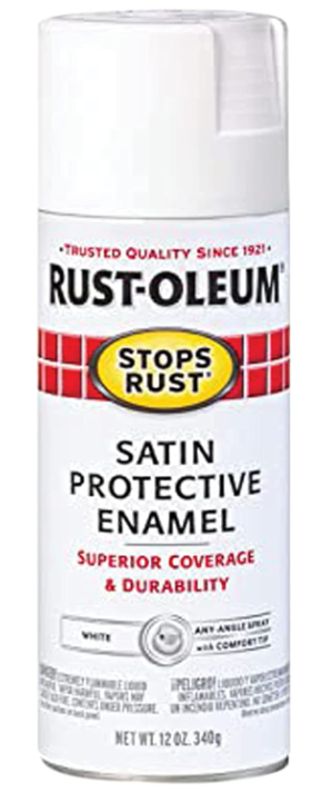 Rust-Oleum 7791830 Stops Rust Spray Paint, 12 oz, Satin White