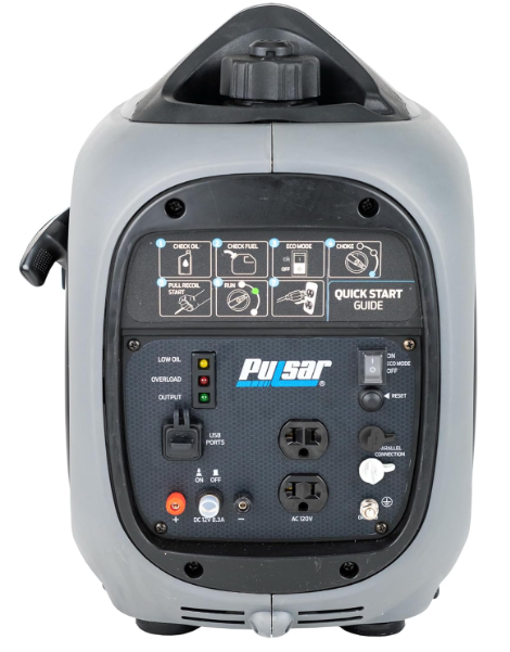 Pulsar 2,300W Portable Gas-Powered Quiet Inverter Generator for Home Emergency Backup, Parallel Capability, With USB Outlet, Long Run Time, GX230N