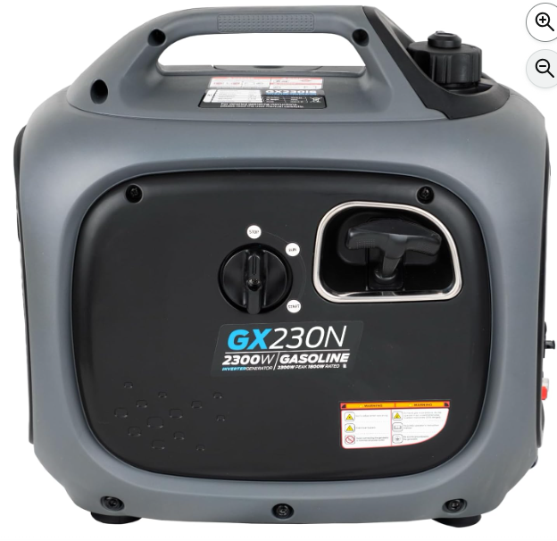 Pulsar 2,300W Portable Gas-Powered Quiet Inverter Generator for Home Emergency Backup, Parallel Capability, With USB Outlet, Long Run Time, GX230N