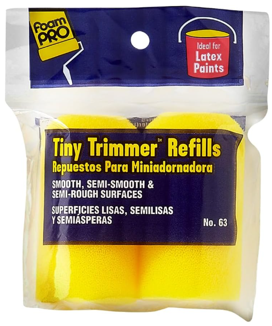 Foam PRO 63 Foam Paint Roller Refills, Pack of 2
