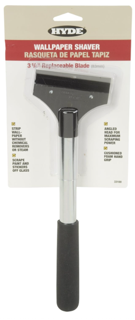 Hyde Tools 33100 Foam Grip Wallpaper Shaver, 3-1/4"