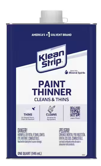 Klean-Strip 1 Qt. Mineral Spirits Combustible Paint Thinner -- QKPT94003