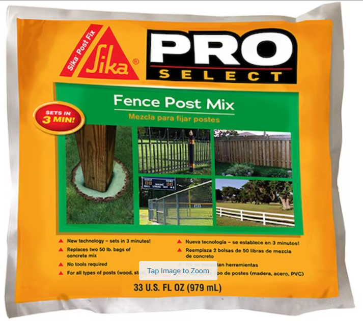 Sika PostFix Fence Post Mix, Mix-In-The-Bag Expanding Foam -- 483503