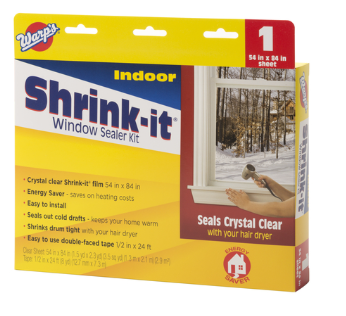 Warp's SK-54 Shrink-it Series Window Sealer Kit, 54 in W, Clear