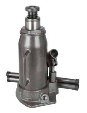 ProSource Hydraulic Bottle Jack, 12 ton, 9-3/8 to 18-7/16 in Lift, Steel, Gray