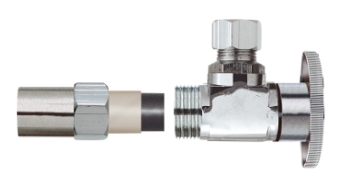 Plumb Pak 1/2" Compression X 3/8" Compression Brass Angle Valve - PP32-1PCLF