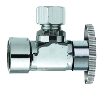 Plumb Pak PP51-1PCLF Shut-Off Valve, 1/2 x 1/2 in Connection, FIP x Compression, Brass Body