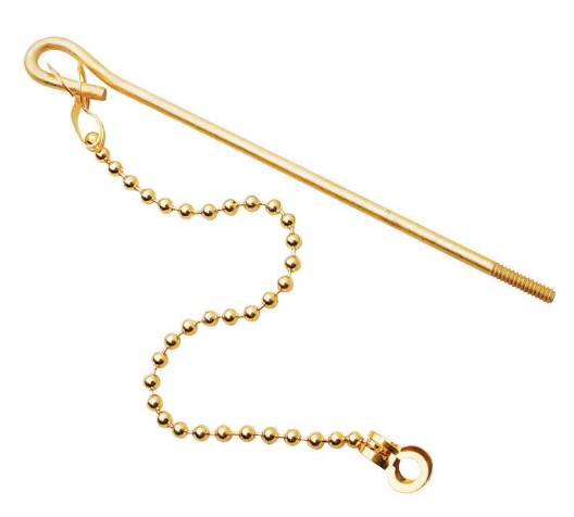 Plumb Pak Flapper Lift Chain, 4-1/2 in L, Brass Gold -- PP835-11