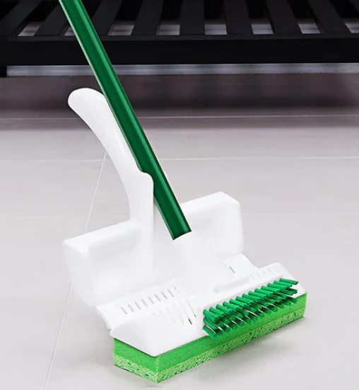 Libman Scrubster 3103 Mop, 9 in W Frame, 50.13 in OAL, Cellulose Sponge Mop Head, Green Mop Head, Quick Change